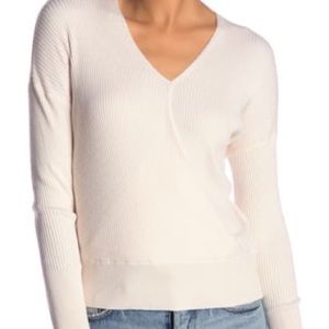 Elodie Ribbed wrapped sweater
